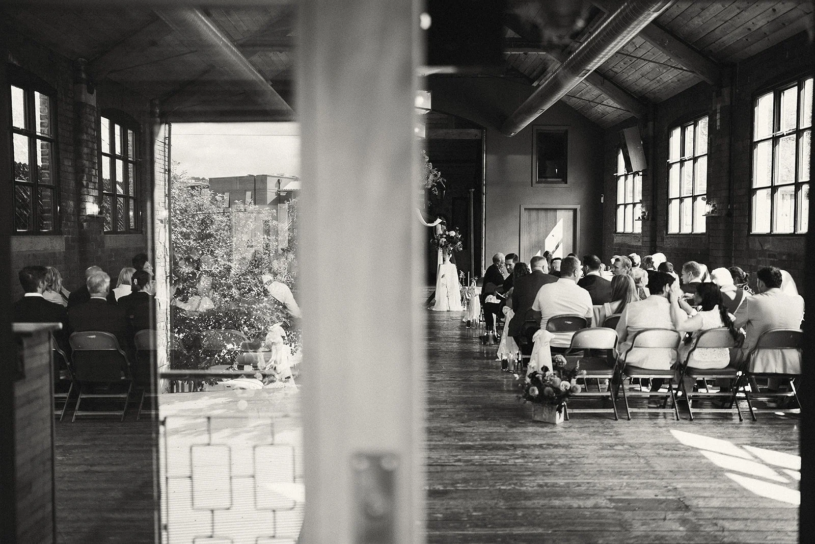 The view through the door into the chapel