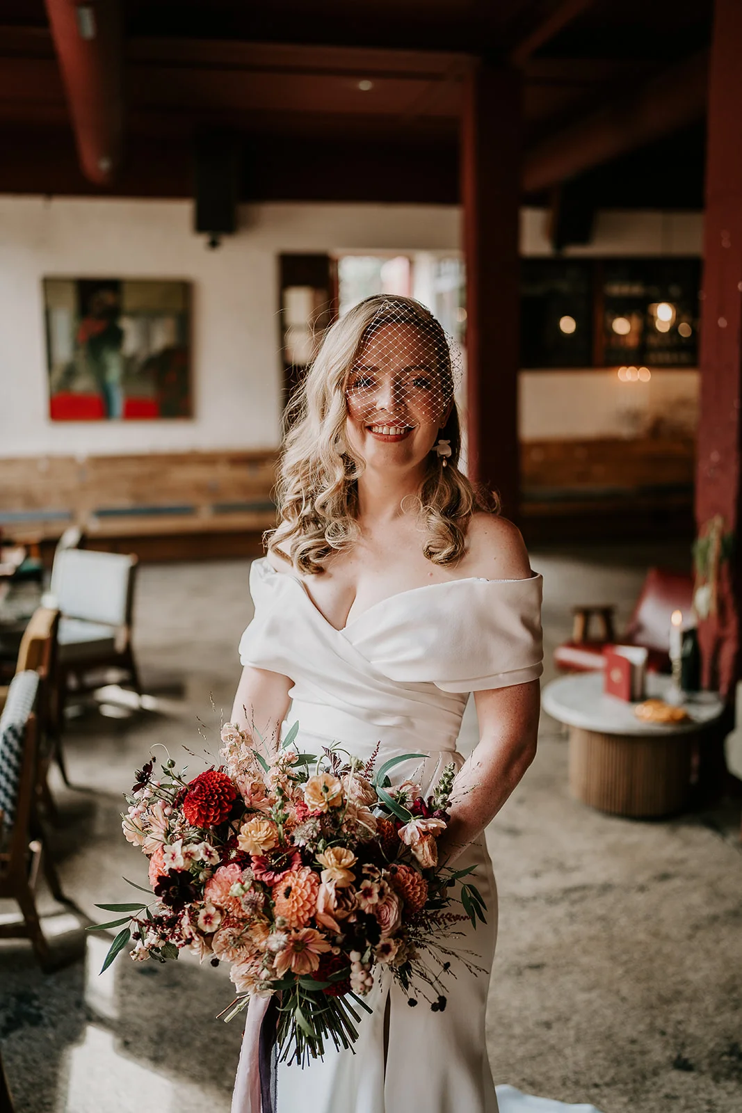 The beautiful bride ready to be wed