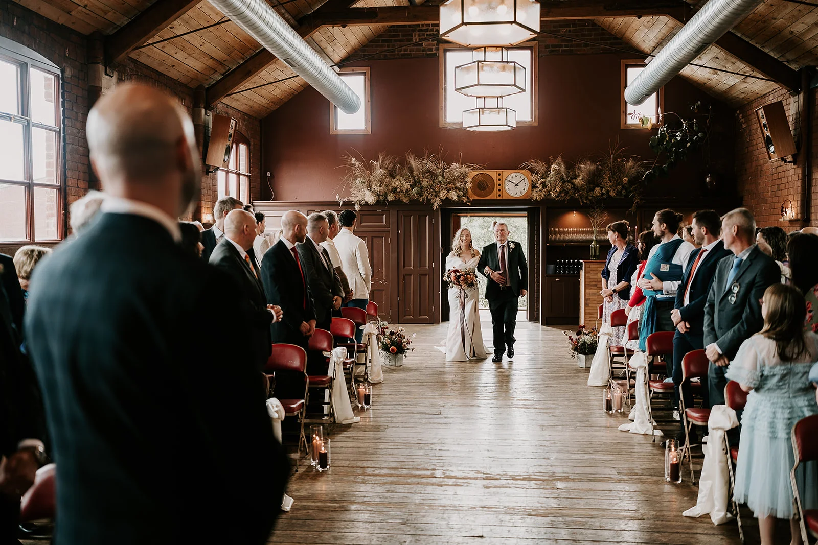 Walking down the aisle to be married
