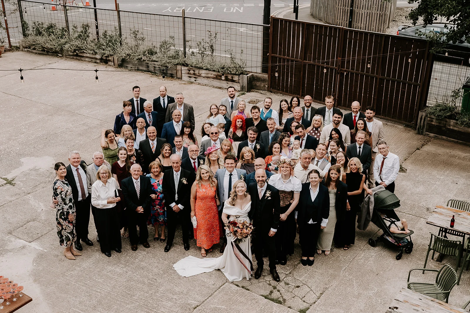 The wedding party group shot