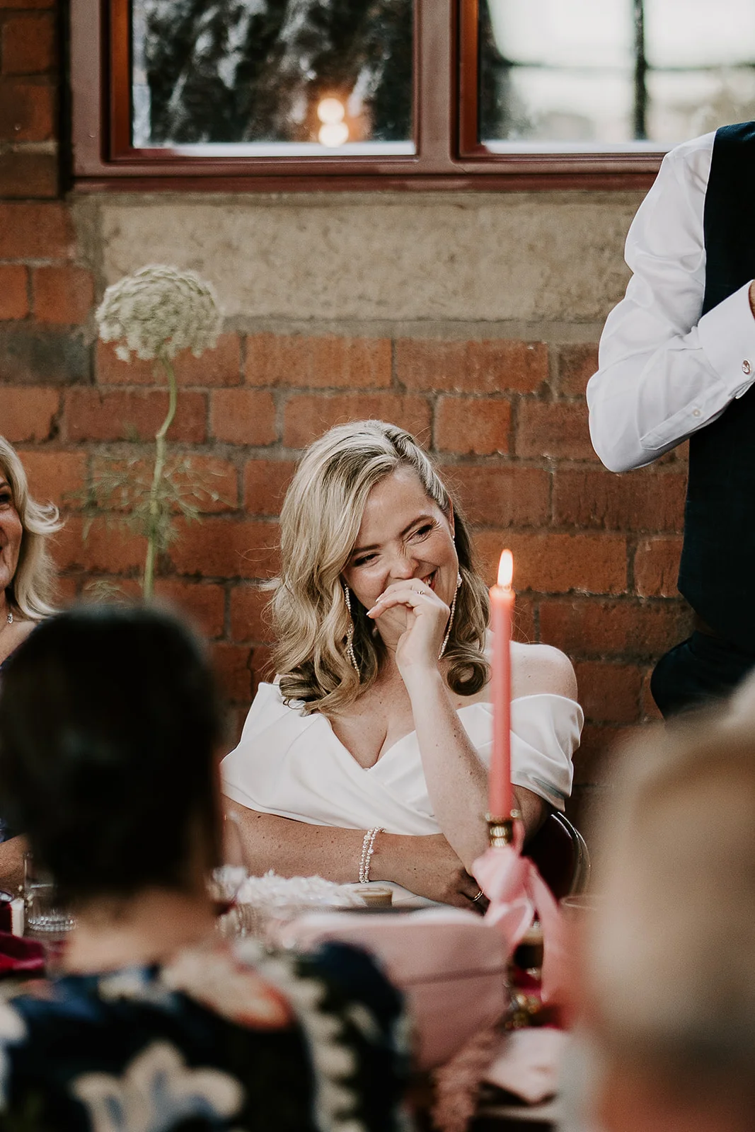 Laughing at the speeches