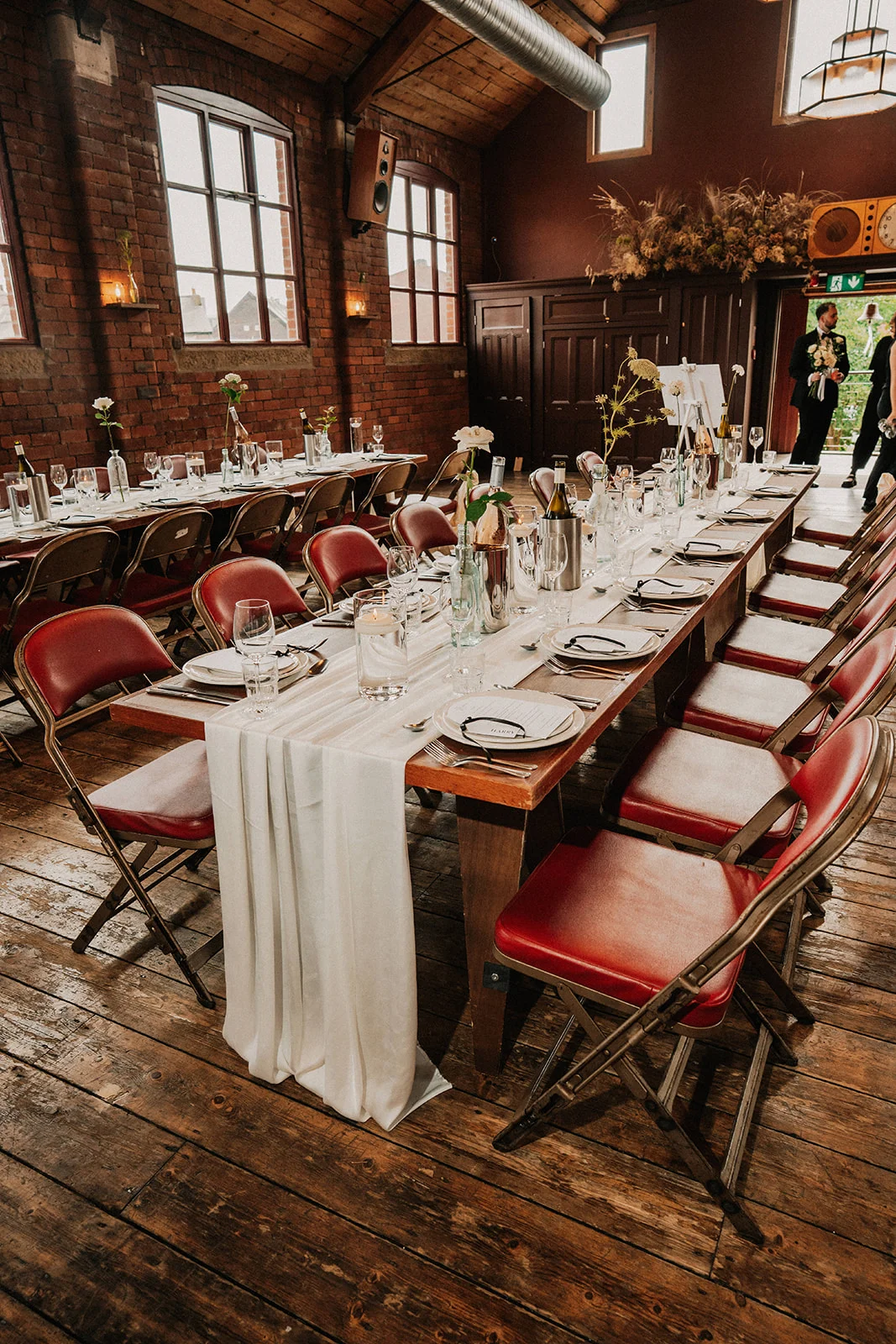 The tables are beautifully styled and ready for the guests