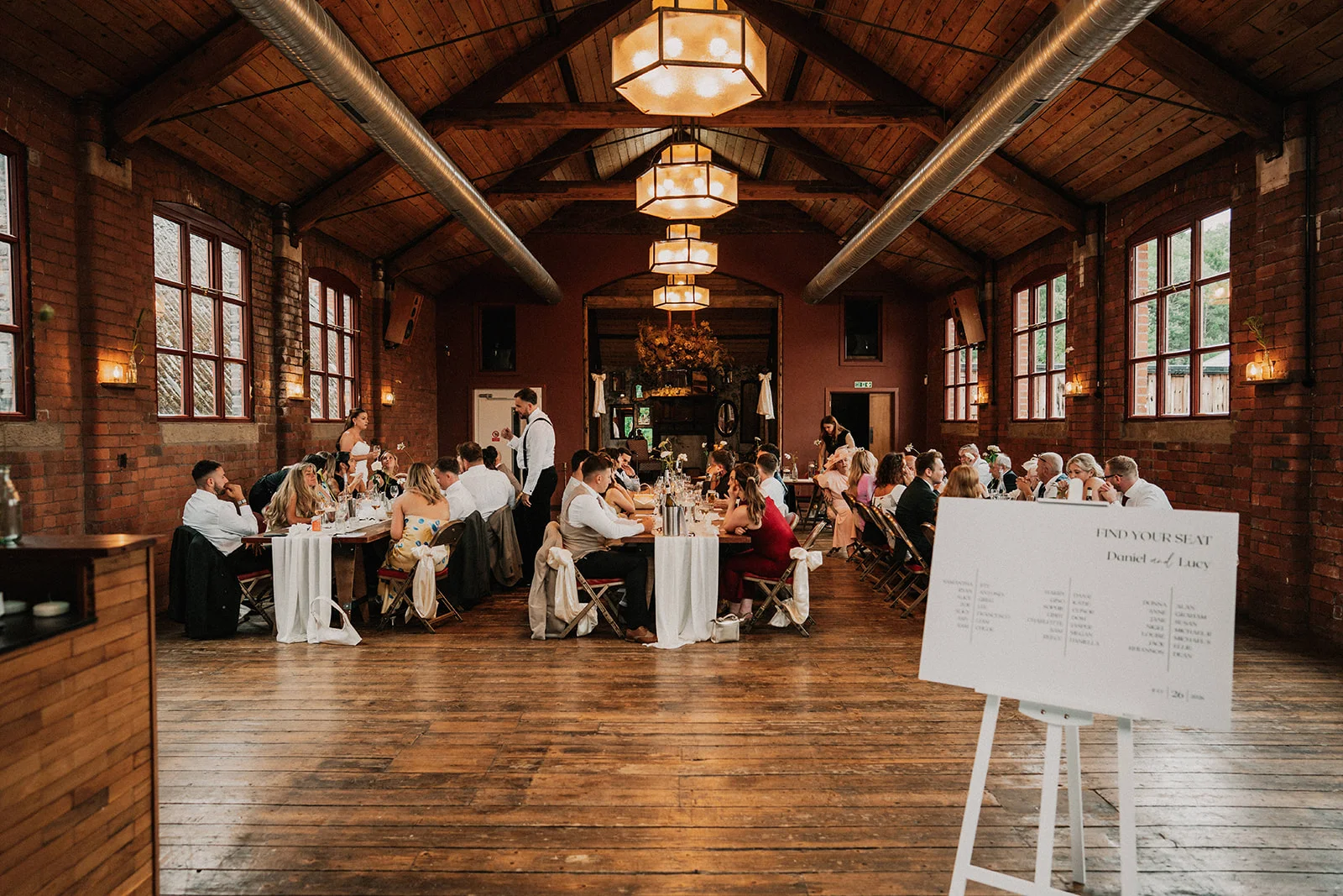 Seated and ready for a delicious wedding feast