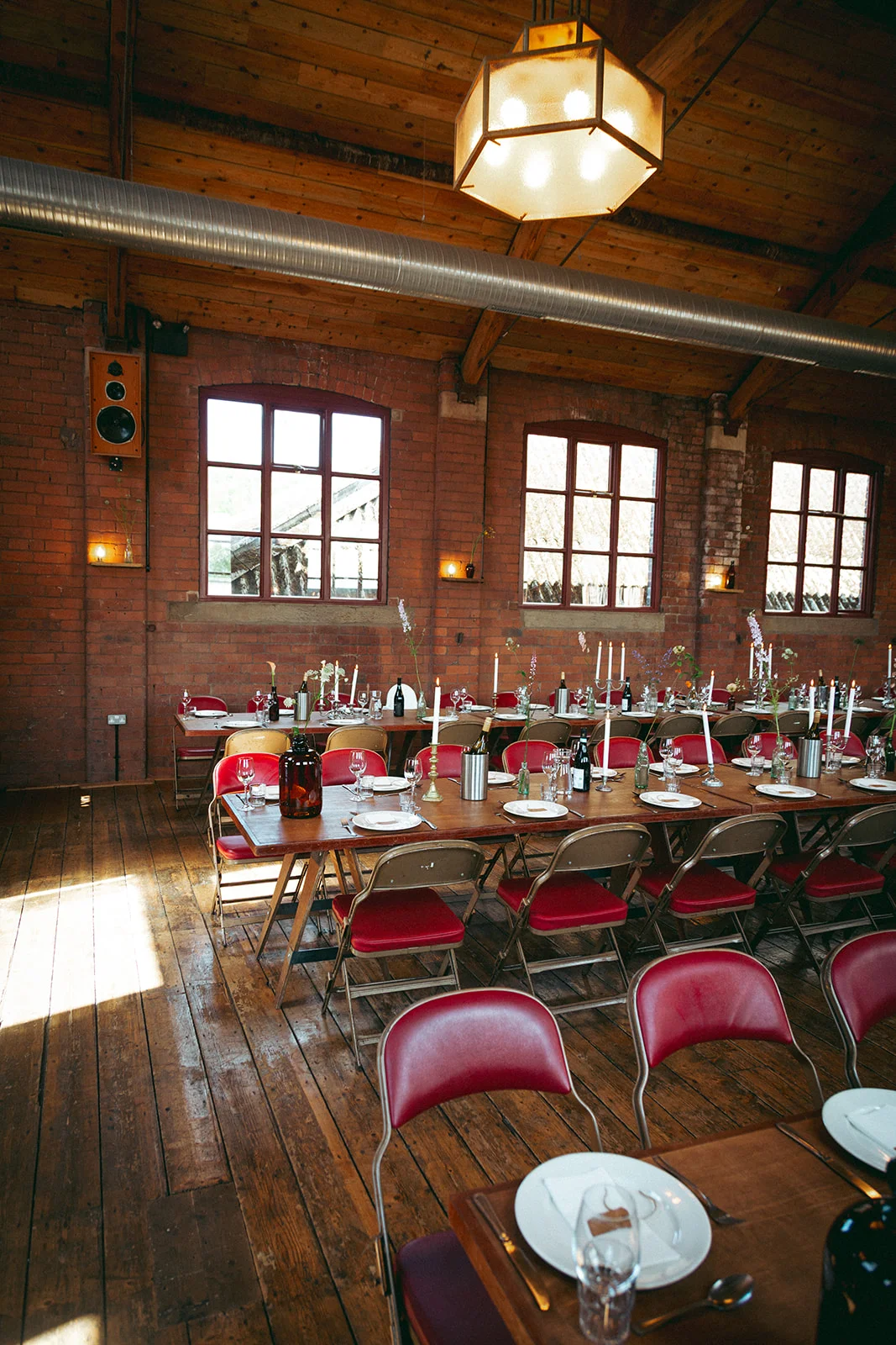 Beautiful tables are set 