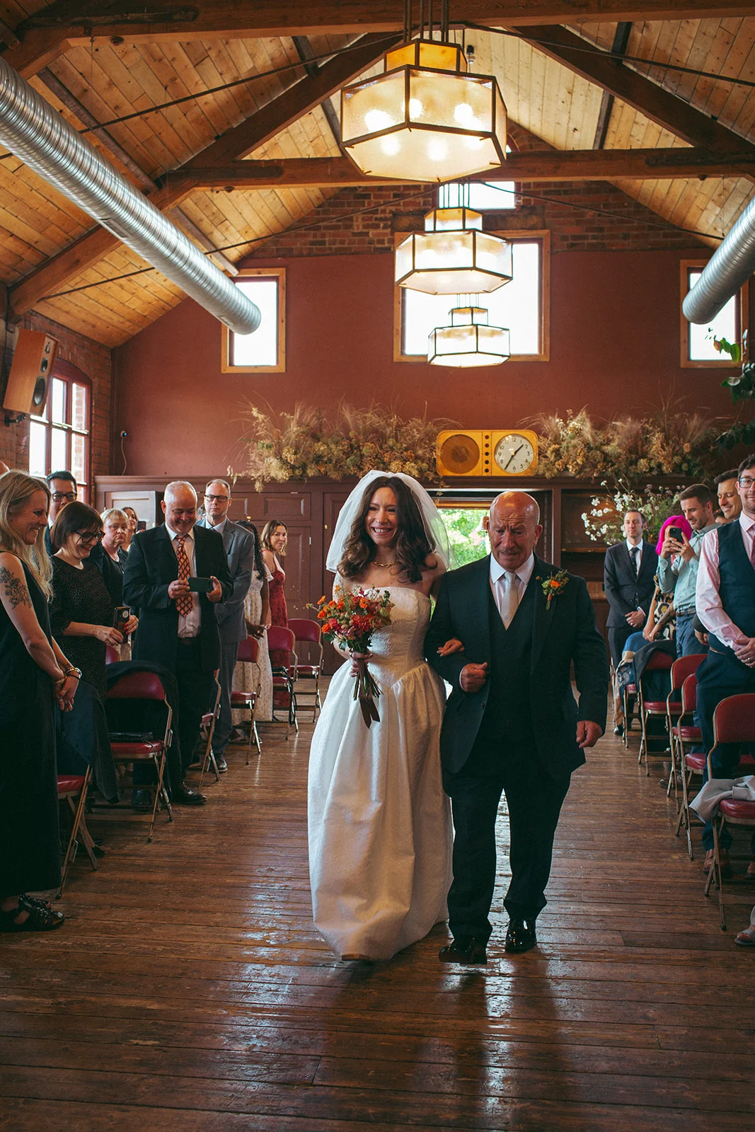 Bride and Father walking down the aisle