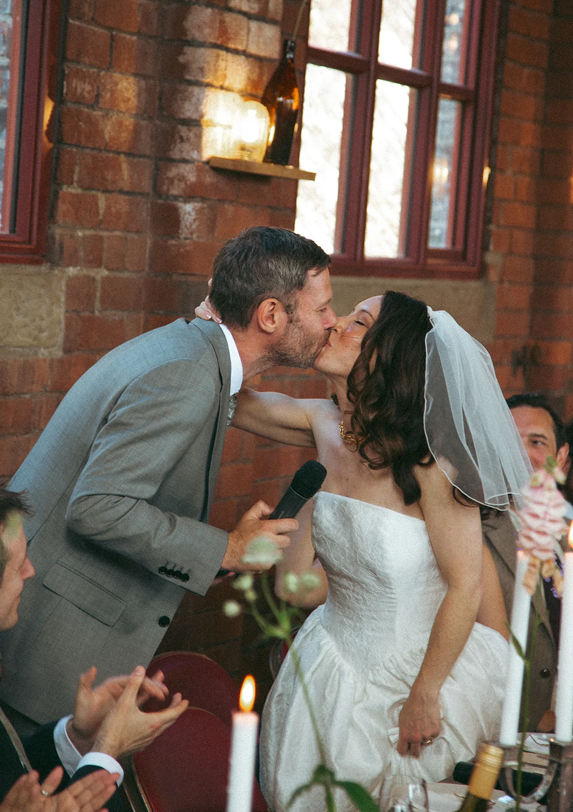 A kiss after the speech