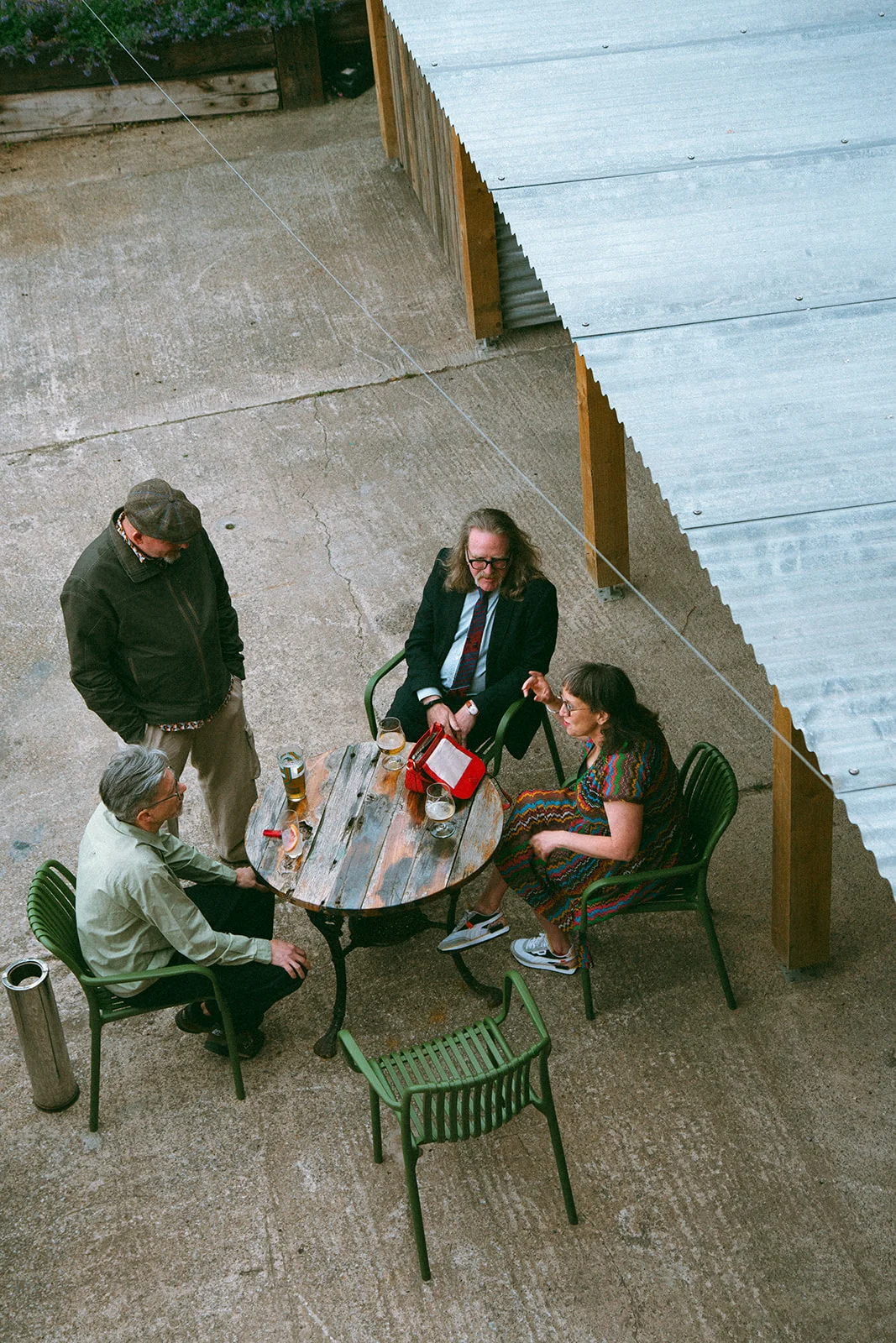 A table for four outside