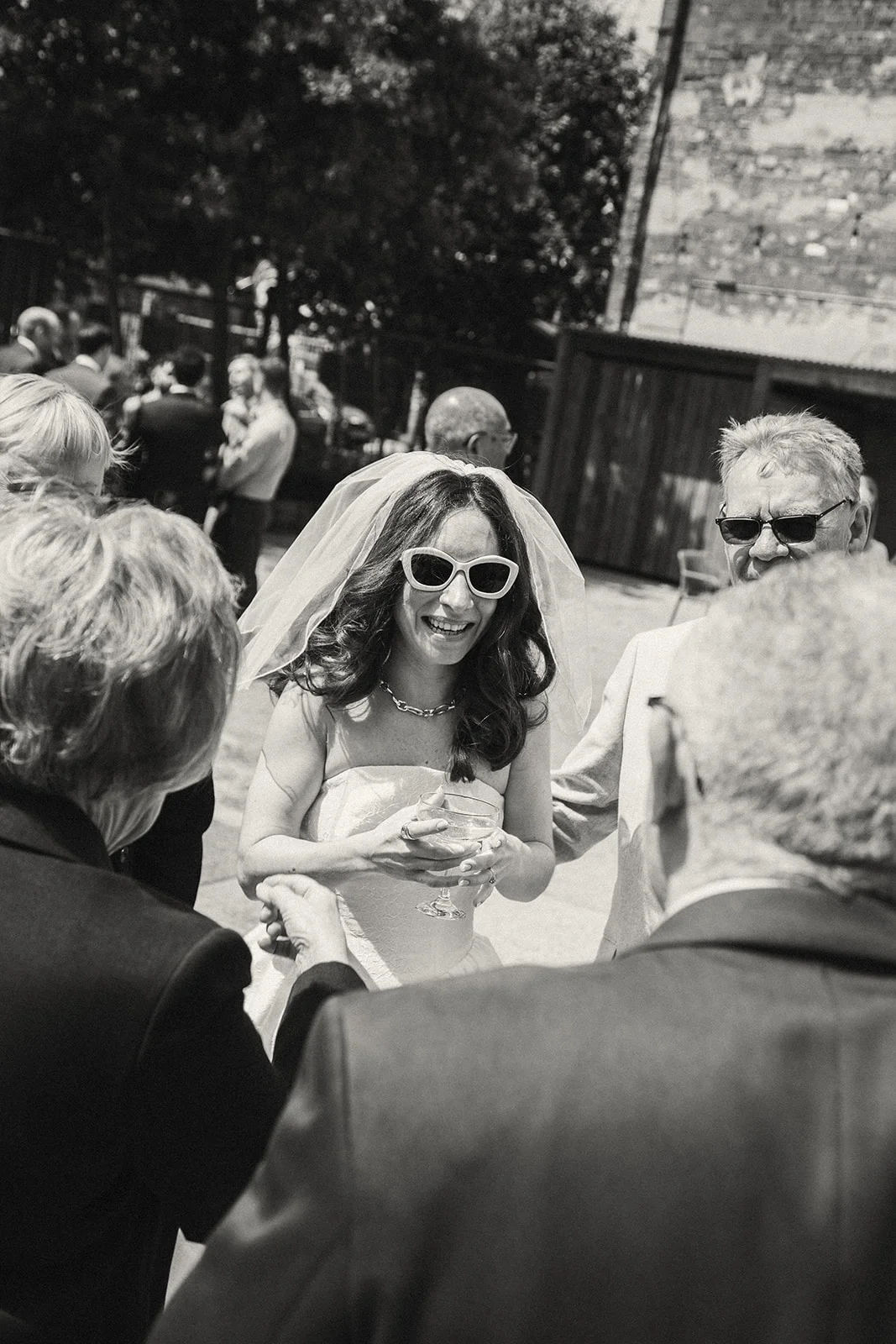 Sunglasses and champagne